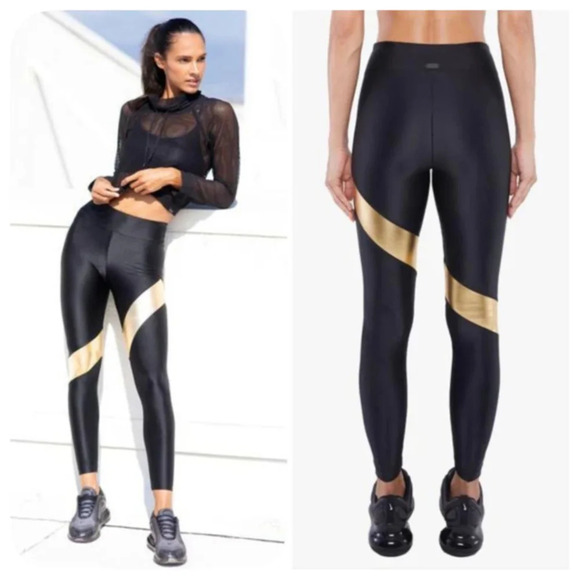 KORAL LEGGING AELLO ENERGY HIGH RISE BLK/LUSTER Sz S - Picture 1 of 9